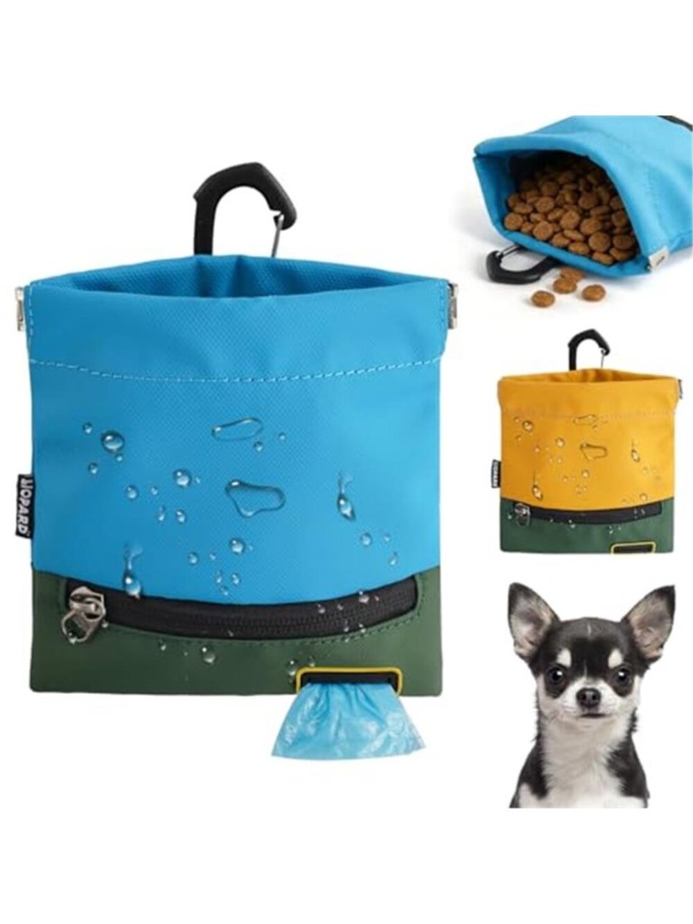 Portable Dog Treat Pouch Hands-Free Pet Training Snack Bag